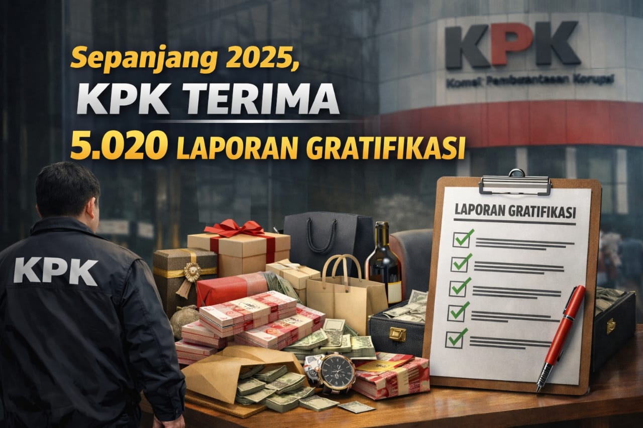 Sepanjang 2025, KPK Terima 5.020 Laporan Gratifikasi