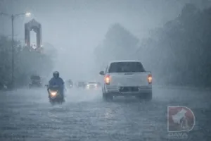BMKG Ingatkan Warga Palangka Raya Waspada Hujan Lebat dan Petir Selasa Ini