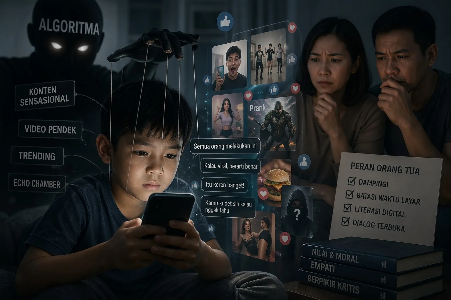 Algoritma Media Sosial Jadi “Guru Liar”: Ancaman Sunyi yang Membentuk Pola Pikir Anak