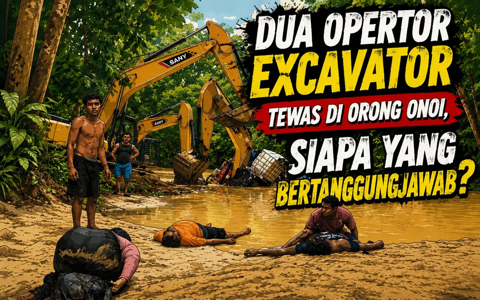 Dua Operator Excavator Tewas di Orong Onoi, Siapa yang Bertanggung Jawab?