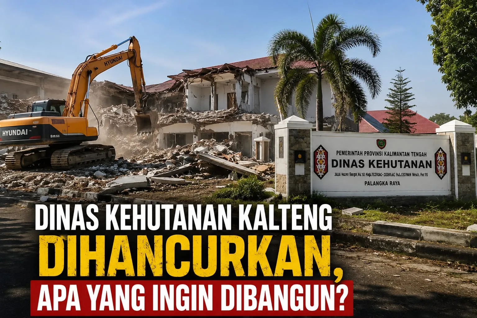Dinas Kehutanan Kalteng Dihancurkan, Apa yang Ingin Dibangun?