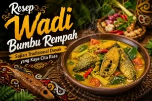 Resep Wadi Bumbu Rempah, Sajian Tradisional Dayak yang Kaya Cita Rasa