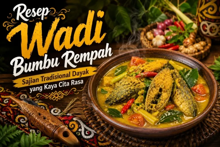 Resep Wadi Bumbu Rempah, Sajian Tradisional Dayak yang Kaya Cita Rasa