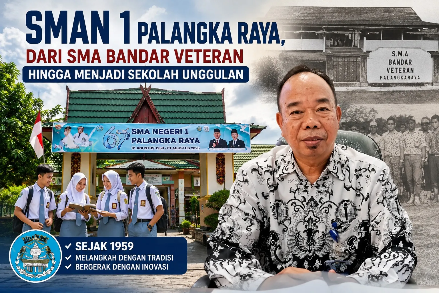 SMAN 1 Palangka Raya, dari SMA Bandar Veteran hingga Menjadi Sekolah Unggulan