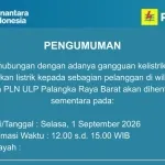 Siap-siap! Ribuan Pelanggan PLN di Palangka Raya Barat Bakal 'Gelap Gulita' Selasa Siang Ini